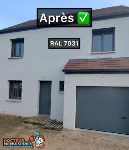 Après-chantier sur la ville de Dreux réalisé par Docteur Menuiseries (laquage).