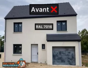 Avant-chantier sur la ville de Dreux réalisé par Docteur Menuiseries (laquage).